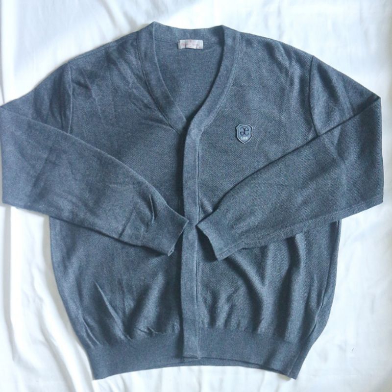 AE ELEGANCE PARIS Cardigan Grey Abu Outer Knitwear Adem Lembut tebal Sweater Sweatshirt Crewneck Raj