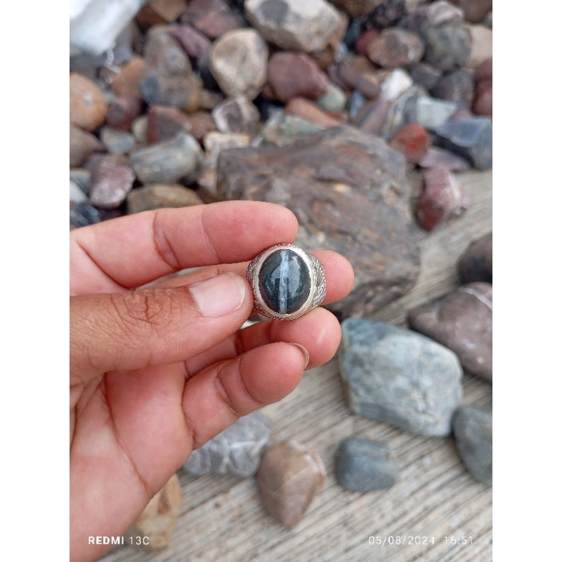 Natural cincin kendit badar besi tembus senter