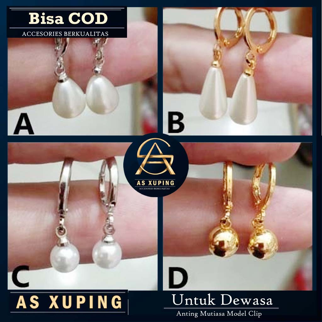 Anting Xuping Anting Dewasa Model Clip Mutiara