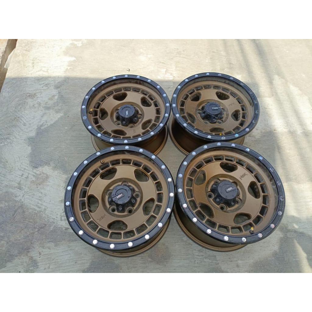 VELG OFFROAD BEKAS MAHAWA HSR RING 15 LEBAR 7 PCD 5X114 ET0 BRONZE COCOK BUAT INOVA HILLUX SC CRV DL