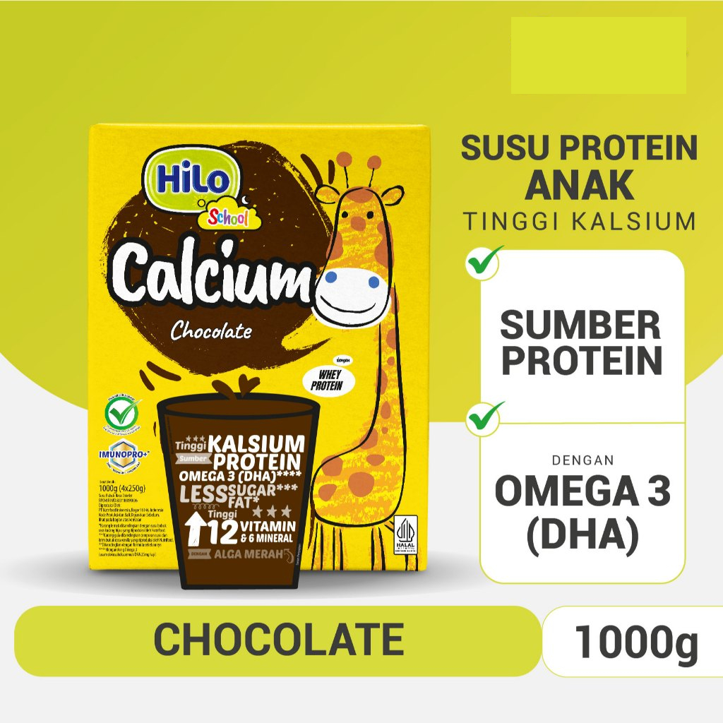 

HiLo School - Susu Tinggi Kalsium Chocolate / Coklat / Vanila 1000 gram