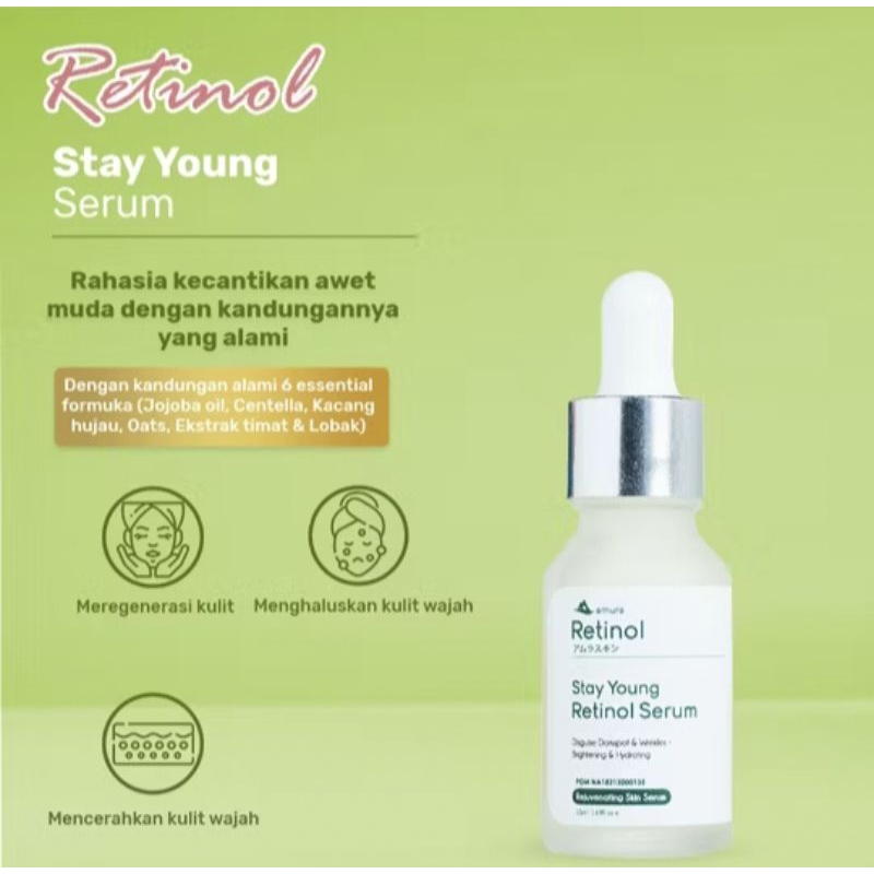 AMURA STAY YOUNG RETINOL SERUM flek hitam kabur