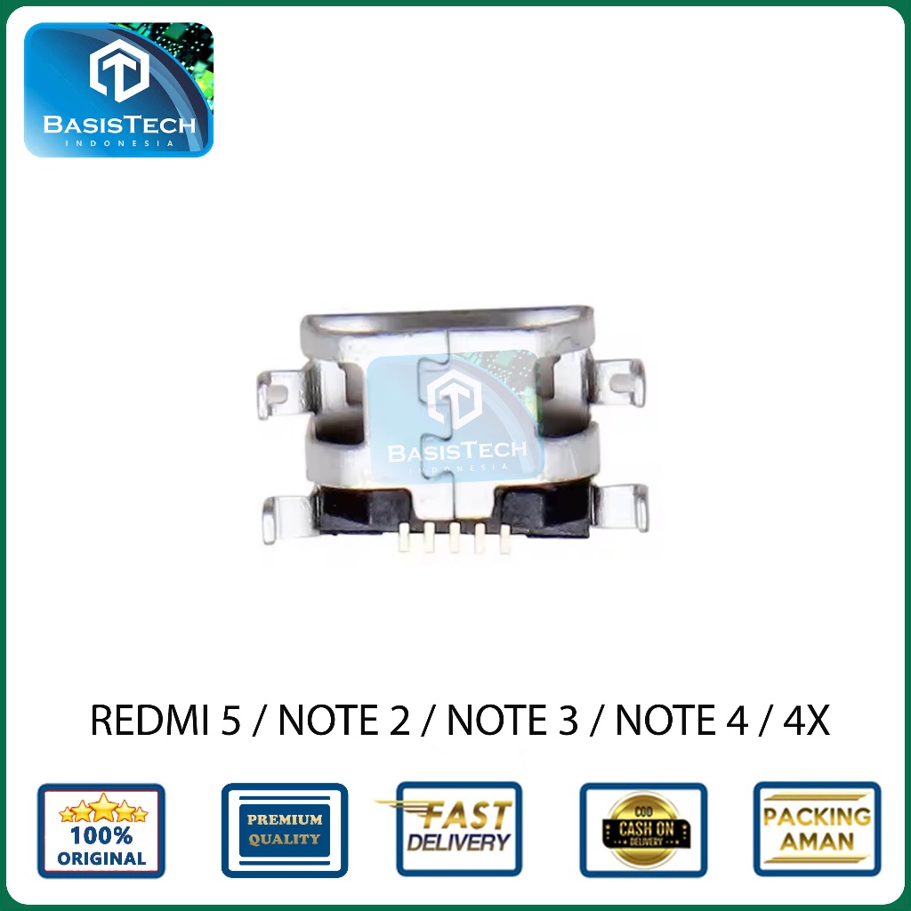 KONEKTOR LUBANG CAS CHARGER UNIVERSAL 5 PIN - XIAOMI REDMI 5 - NOTE 2 - NOTE 3 - NOTE 4 - NOTE 4X - 