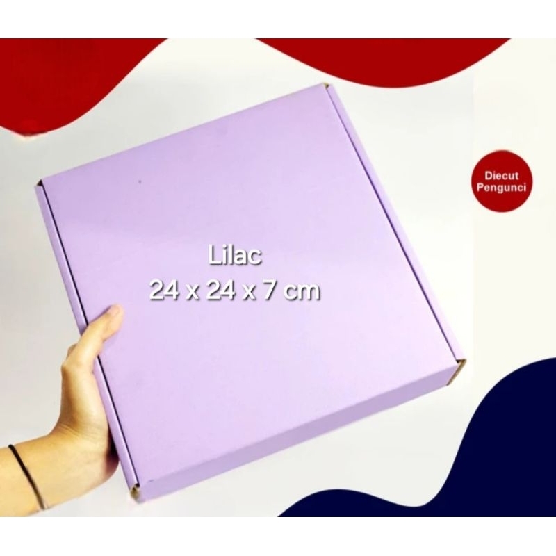 

KOTAK KARDUS DIE CUT WARNA POLOS 24x24x7cm HAMPERS BOX