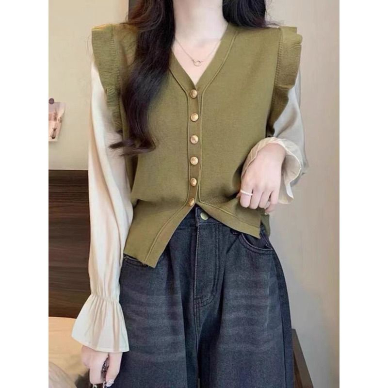 baju atasan/rajut sweater kancing depan