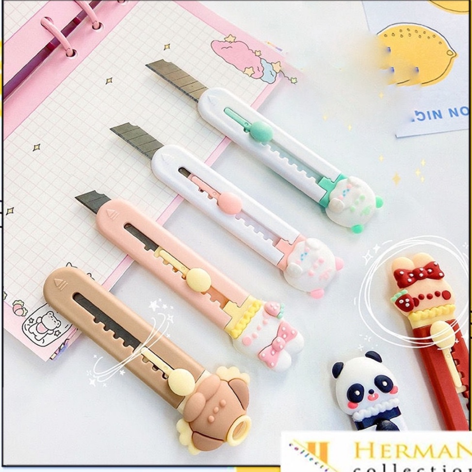 

Mau Hemat HC Cutter Mini Portable Karakter Kartun Pisau Pemotong Kertas Model Tapak Hewan Cutter Unboxing Travel Kit Paper Lucu Hand Cutter Paw Mini Serbaguna