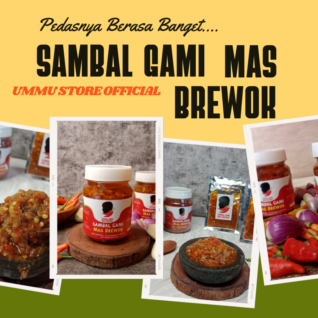 

Sambal Gami Mas Brewok Cumi Pedas Kemasan Botol Instan Isi 200 Gram Bumbu Masak Kuledak Dahsyat Sambel Nasi Goreng