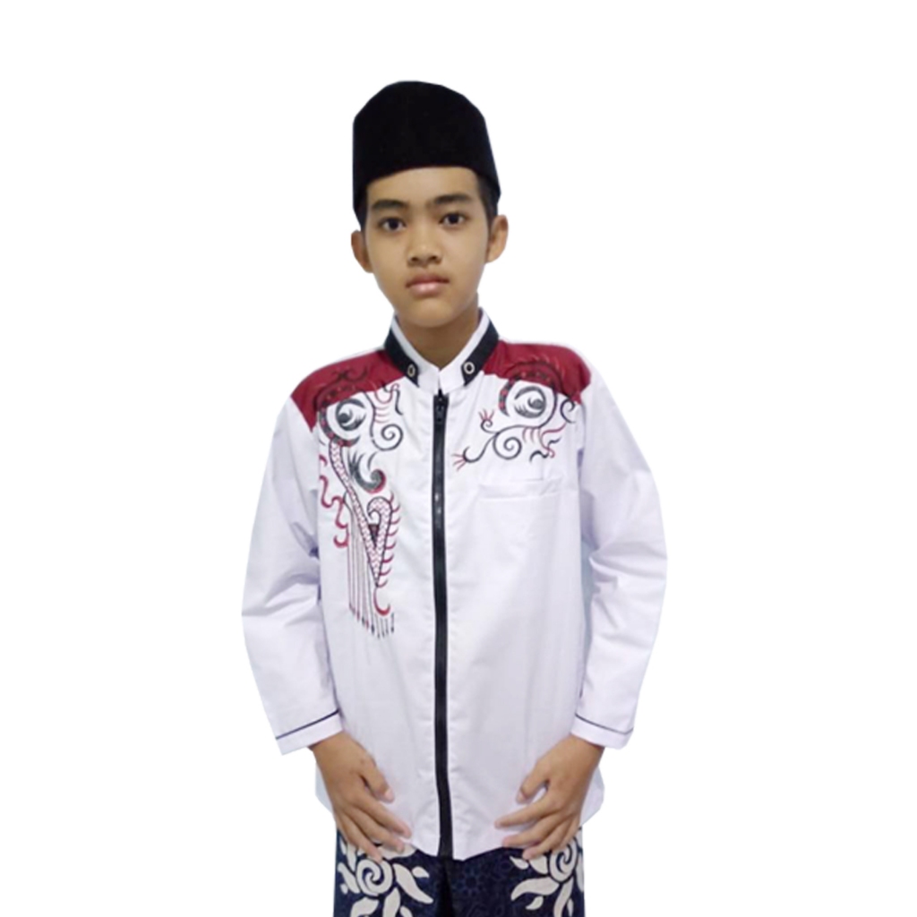 Koko Anak Remaja Sd Smp Kombinasi Resleting Bordir
