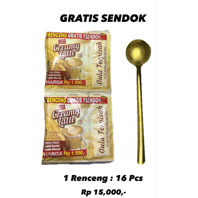 

TORABIKA CREAMY LATTE 25 GR ISI 10 SACHET (Gratis Sendok)