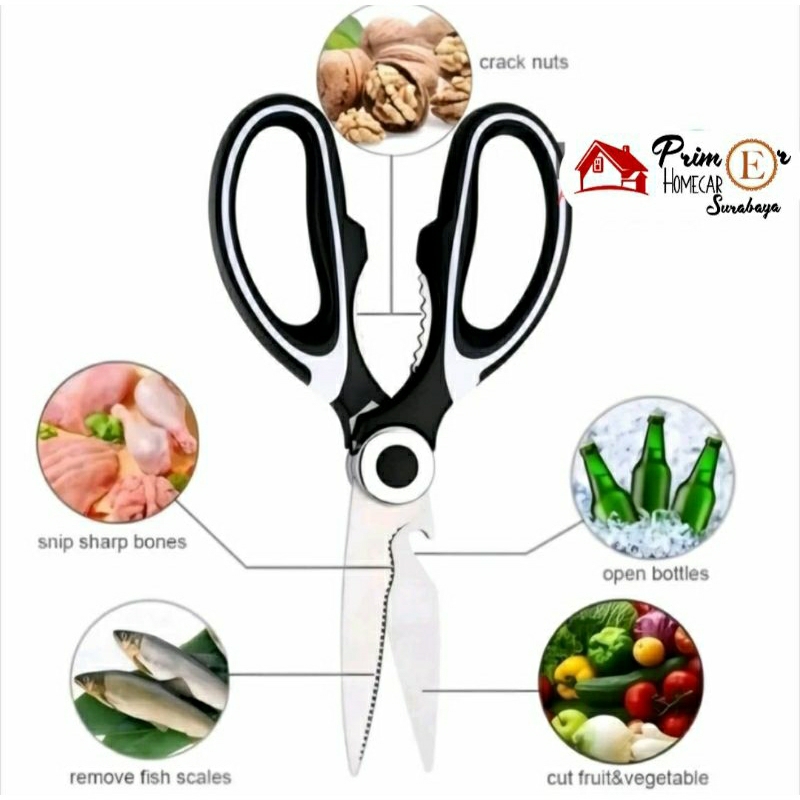 

Gunting Dapur Stainless Stell + Penutup Serbaguna