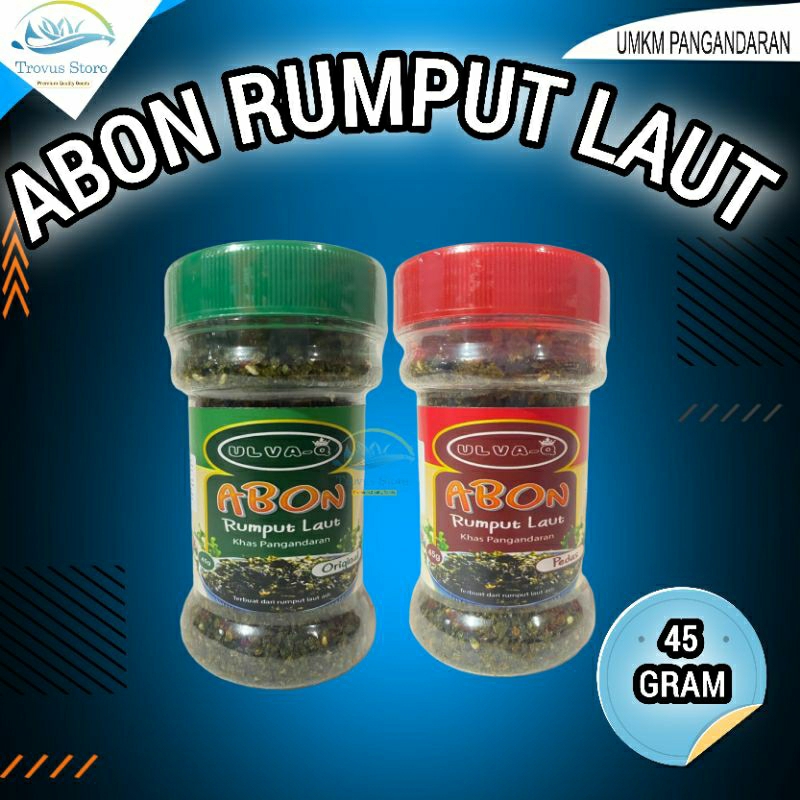 

Abon Rumput Laut Premium Renyah Gurih Khas Pangandaran Makanan Cemilan Instan Oleh-oleh