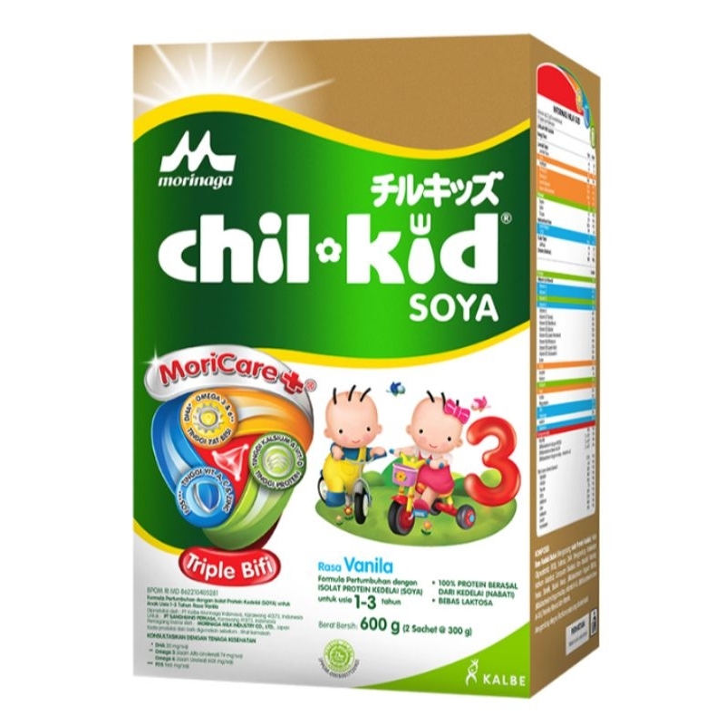 Morinaga Chil-Kid 3 soya susu pertumbuhan anak 1-3 tahun vanila