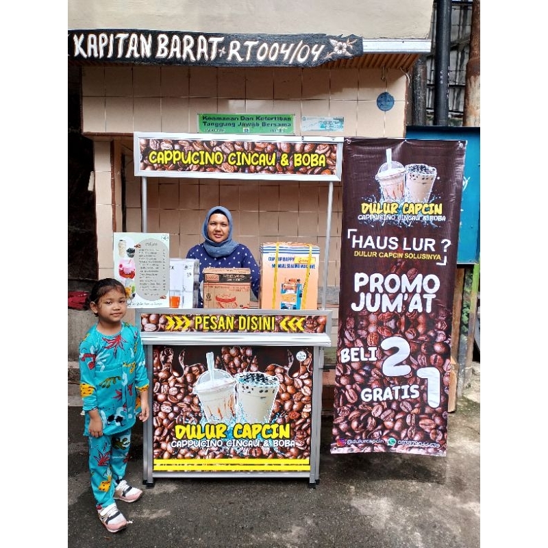 

PAKET USAHA CAPPUCINO CINCAU (CAPCIN) BOOTH PORTABLE ALUMUNIUM