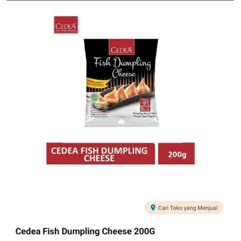 

cedea fish dumpling chesee