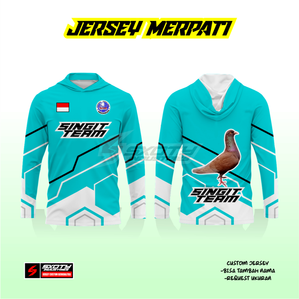 (( COD ))  - Custom Jersey Merpati Tosca Biru Muda Pasukan Langit Team- Jersey Japati - Jersey PMTI 