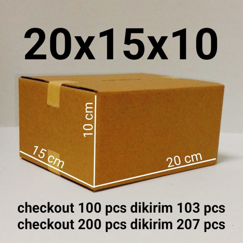 

Kardus Packing Karton Box Polos Ukuran 20x15x10