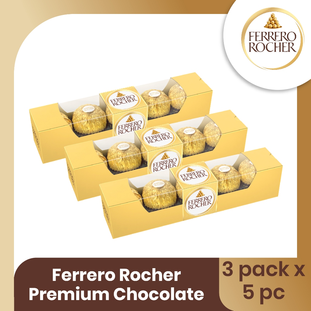 

Ferrero Rocher Premium Chocolate Isi 5pcs - TRIPLEPACK