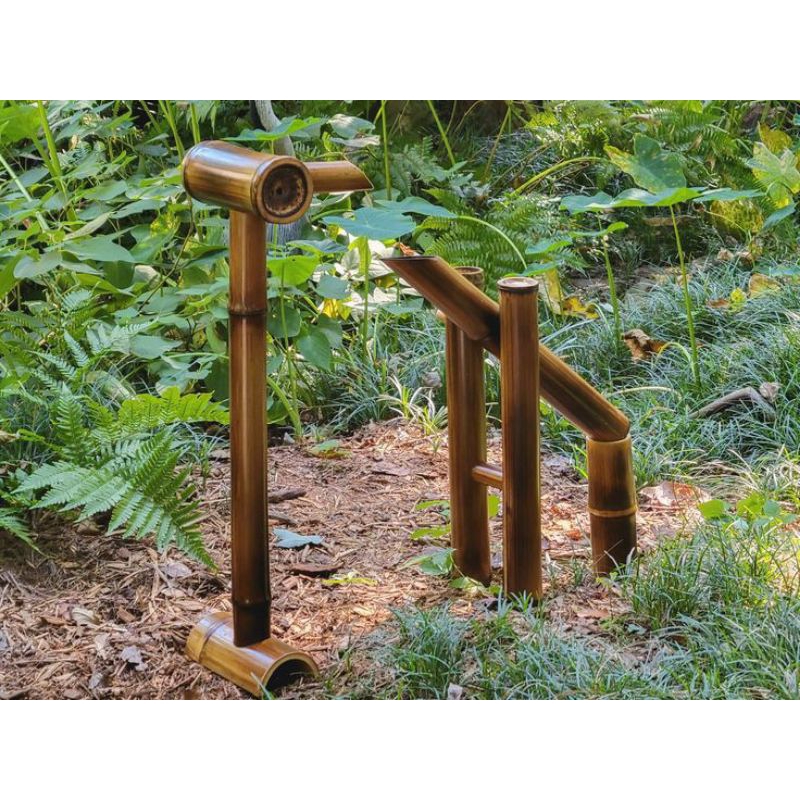 pancuran kolam ikan dari bambu, pancuran kolam ikan terlaris, hiasan kolam ikan, pancuran kolam ikan