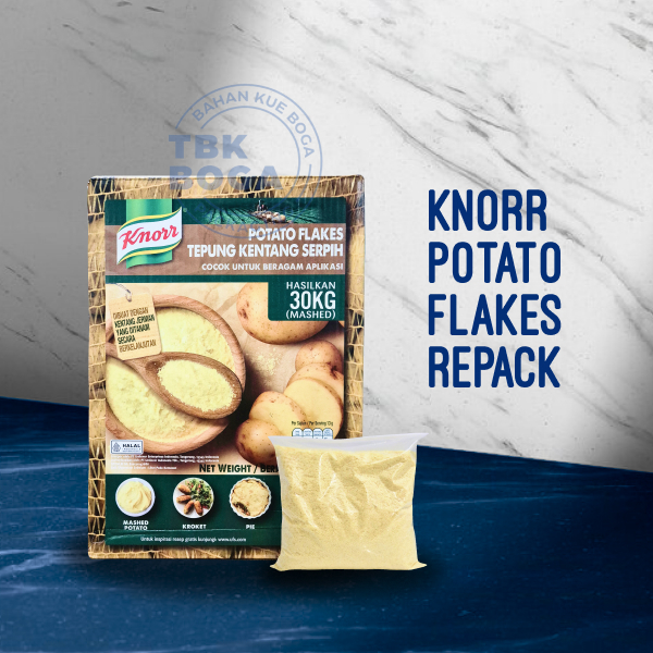 

Knorr Potato Flakes ( 250, 500 gr ) Repack Kentang Flake Serpih Bubuk Powder Tepung Knor