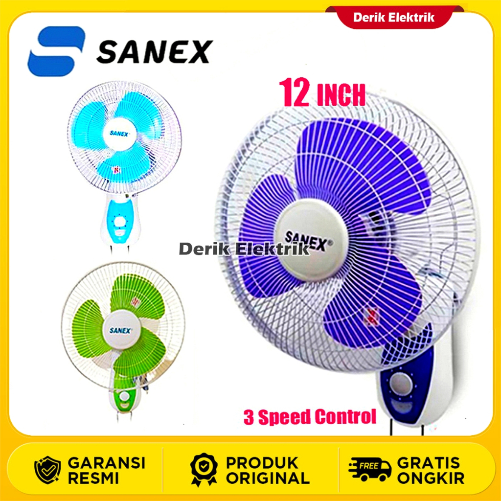 SANEX KIPAS ANGIN DINDING / SONUS WF1280 12 INCH / KIPAS DINDING / KIPAS ANGIN MURAH / KIPAS ANGIN T