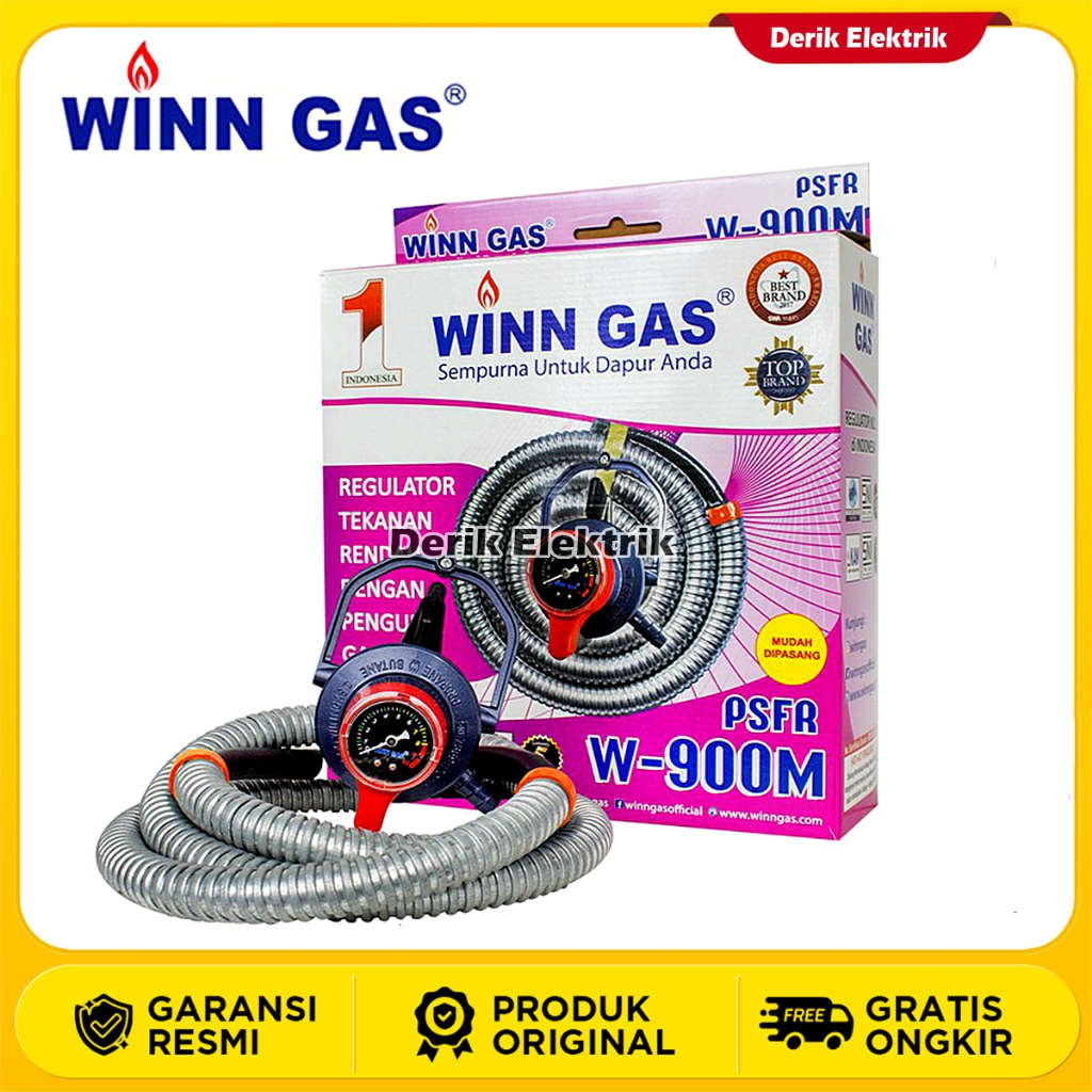 WINN GAS PAKET RESMI REGULATOR SELANG WINN GAS W900 M / SELANG PAKET REGULATOR WINN GAS PSFR W 900 M