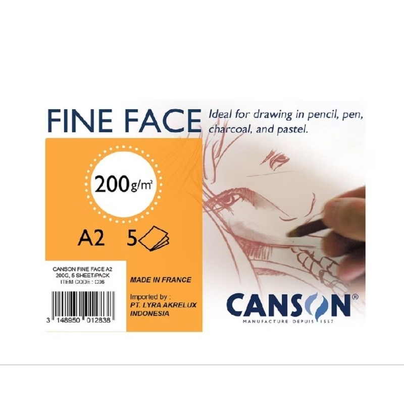 

Canson Fine Face 200 Gsm Ukuran A3 dan A2 (5 Sheet) Kertas