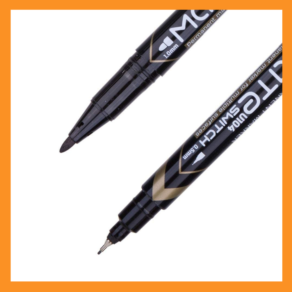 

DELI Spidol permanent 2 mata hitam U10420
