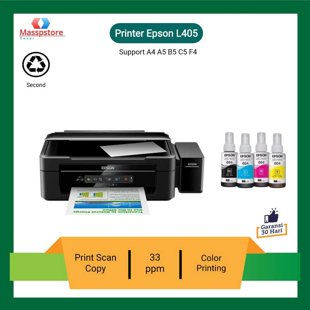Printer Epson L405 wireless printer multifungsi print scan copy