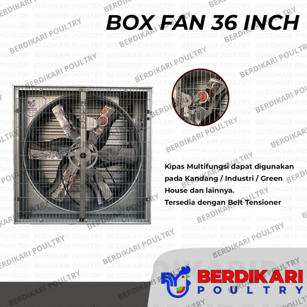 Exhaust Fan/Box Fan 36 inch 3 phase - Alat Ternak Kandang Ayam
