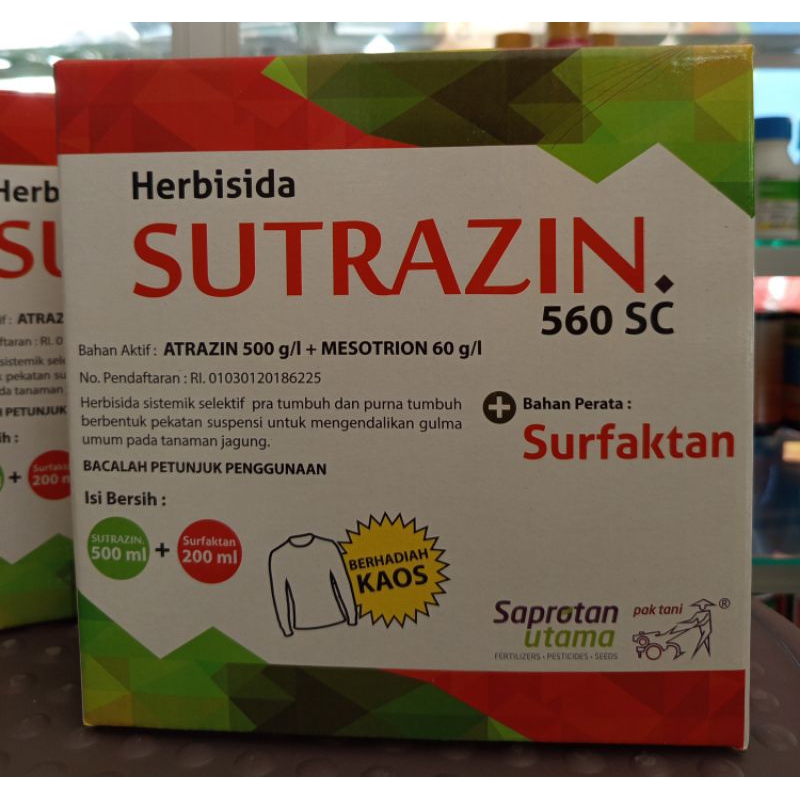 Herbisida selektif jagung SUTRAZIN 560SC- 500ML + berhadiah kaos