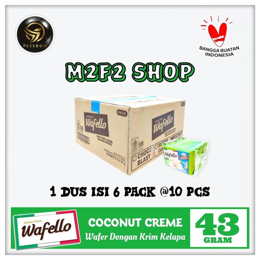 

Roma Wafer Wafello Coconut Creme | Krim Kelapa - 43 gr (Kemasan Karton)