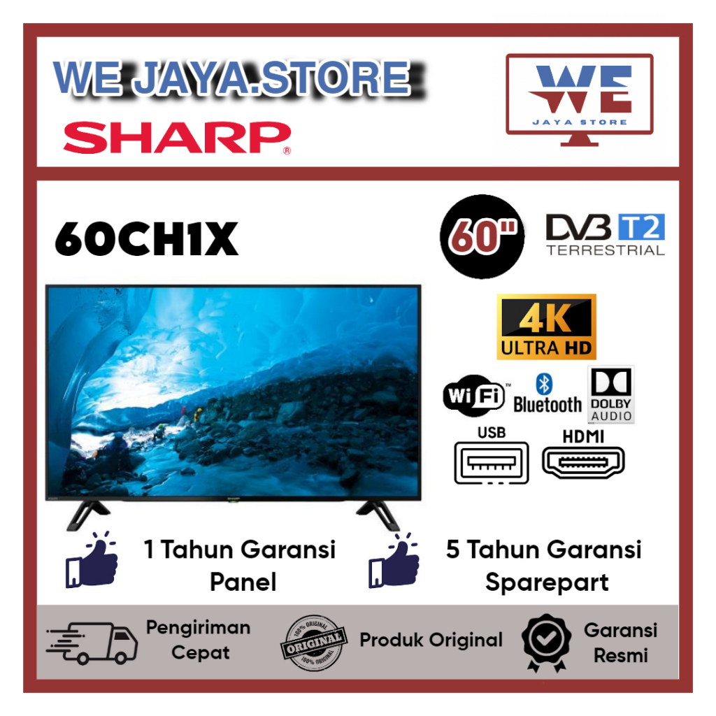 TV LED Sharp 60CH1X LED Sharp 60 Inch Non Smart UHD4K TV Sharp