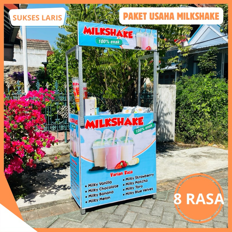 

PAKET USAHA MILKY MILKSHAKE DENGAN BOOTH PORTABLE | PAKET USAHA MINUMAN KEKINIAN SUSU RASA | PAKET USAHA MINUMAN MILKSHAKE RASA BUAH 100% ENAK | PAKET JUALAN EVENT MILKSHAKE