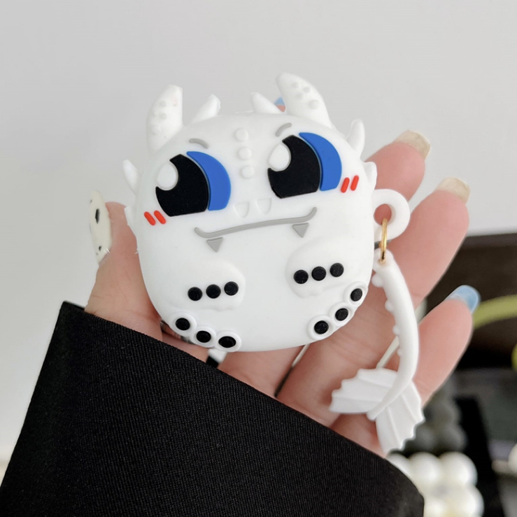 Case WM02 Baseus Encok Earphone Silikon Karakter Kartun WM02 Kode 02 - Tootles Putih