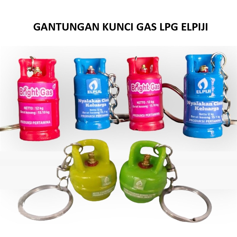 Gantungan Kunci Miniatur Gas Elpiji LPG  / Souvenir Gantungan Kunci Tabung Gas Elpiji LPG Mini Unik