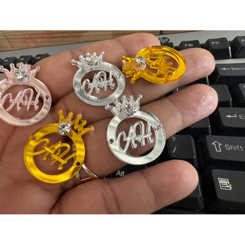 Label Akrilik Bulat DIAMOND / Pin Hijab Akrilik