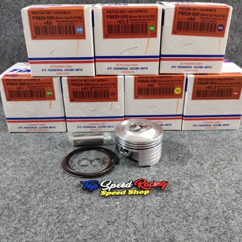 PISTON FIM 29 SEHER UKURAN 61 / 61,5 / 62 / 62,5 / 63 /63,5 /64 BUAT KLX 150 / VARIO 150 / PCX 150 /