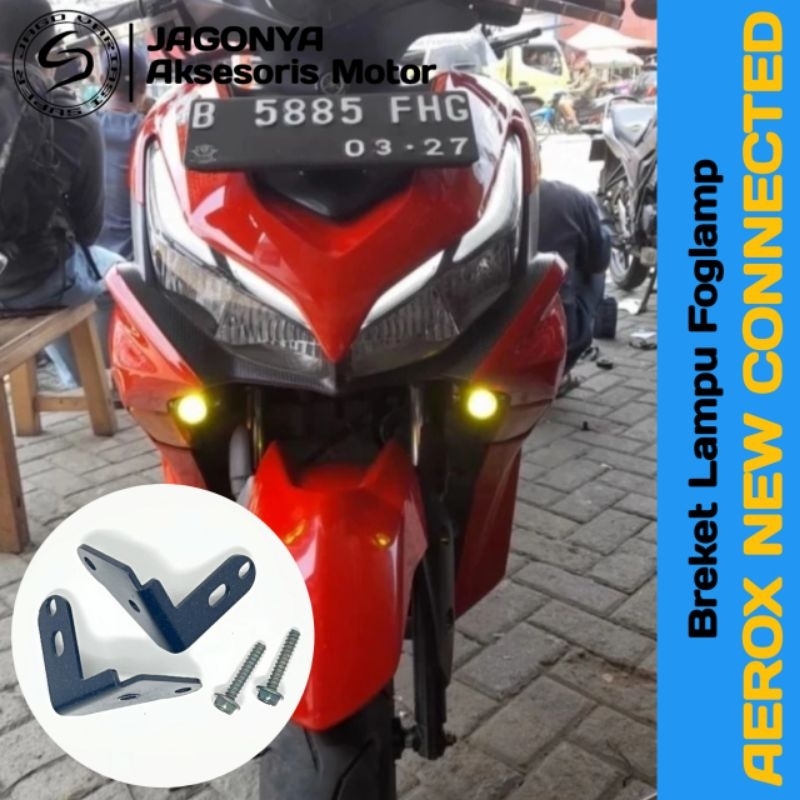 Bracket Lampu D2 Laser Aerox Dudukan Lampu Tembak Kolong Aerox New Connected