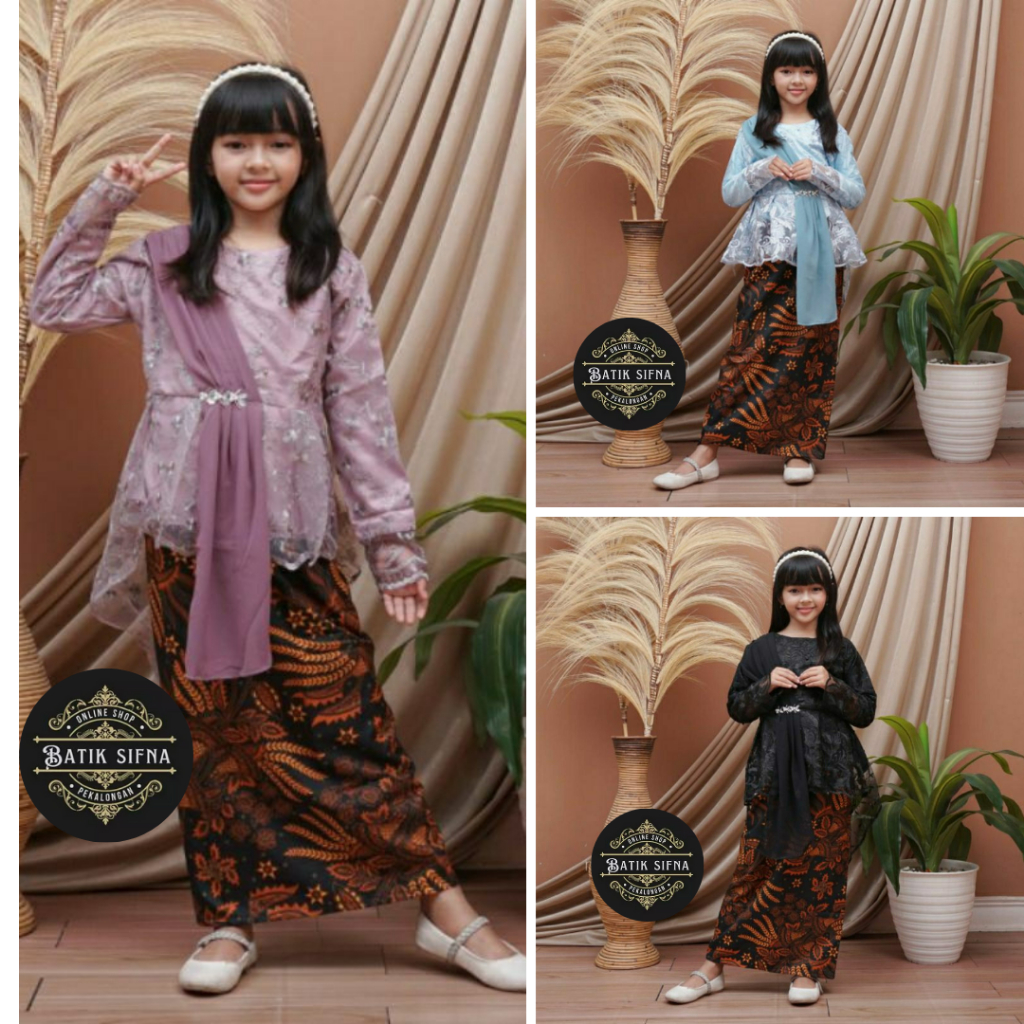 Setelan Kebaya Kutubaru Anak Cewek | Baju Kebaya Anak Seragam Wisuda Sekolah | Setelan kebaya anak s