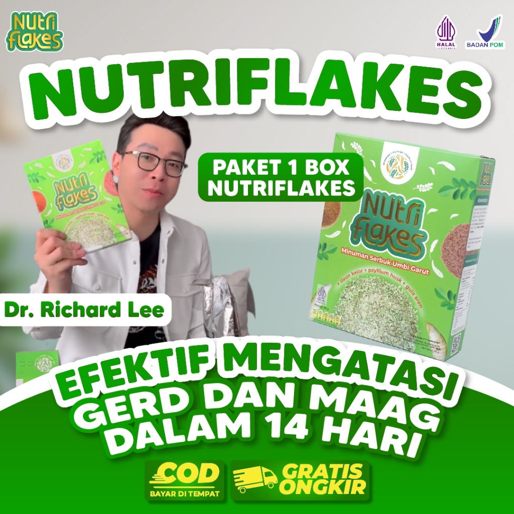 

Nutriflakes Sereal Sehat Umbi Garut Atasi Gerd Dan Maag 280gr