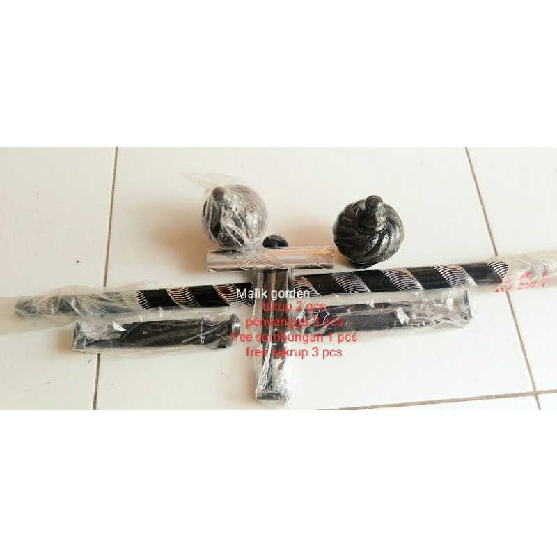 batang gorden tiang gorden besi gorden 2 2,5 3 meter full sett