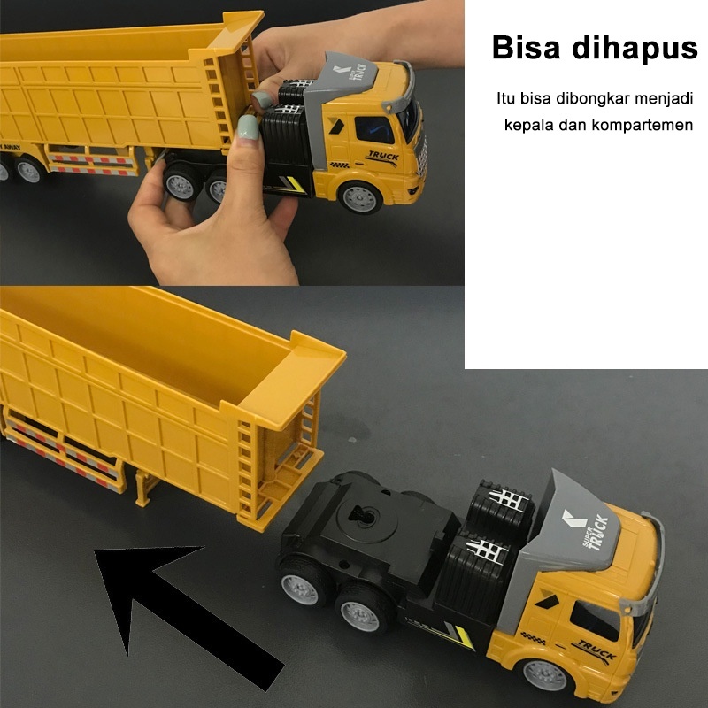 BIG PROMO Mainan Truck Trailer Rc Mainan Truk Semi Trailer Remote Control Semi Trailer Dump Truck RC