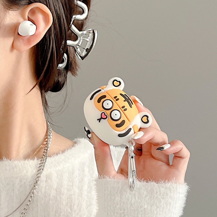 Case WM02 Baseus Encok Earphone Silikon Karakter Kartun WM02 Kode 13 - Tiger