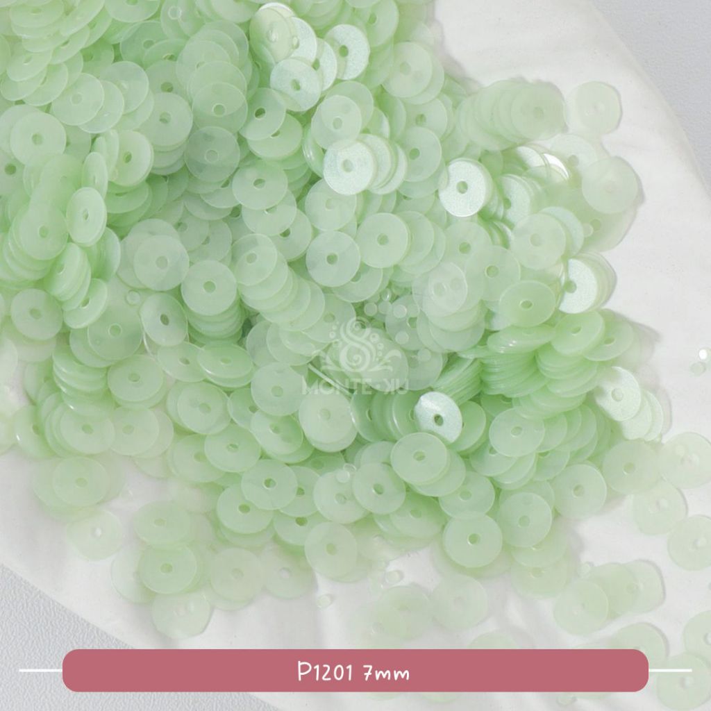 GROSIR Monte Manik Mote Beads Borci Payet Piring Datar Flat 7mm Import Murah bisa COD bisa GO SEND