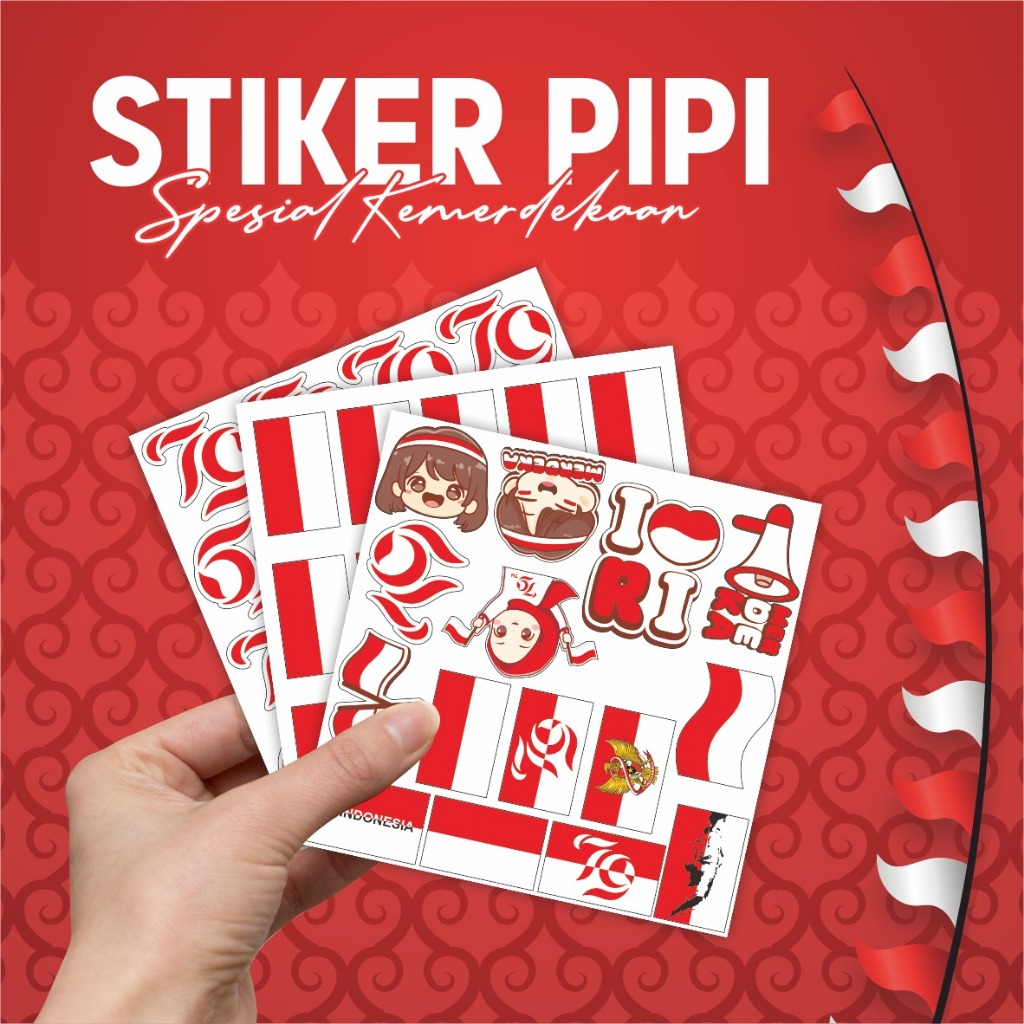 

STIKER PIPI MERAH PUTIH AGUSTUSAN KEMERDEKAAN INDONESIA