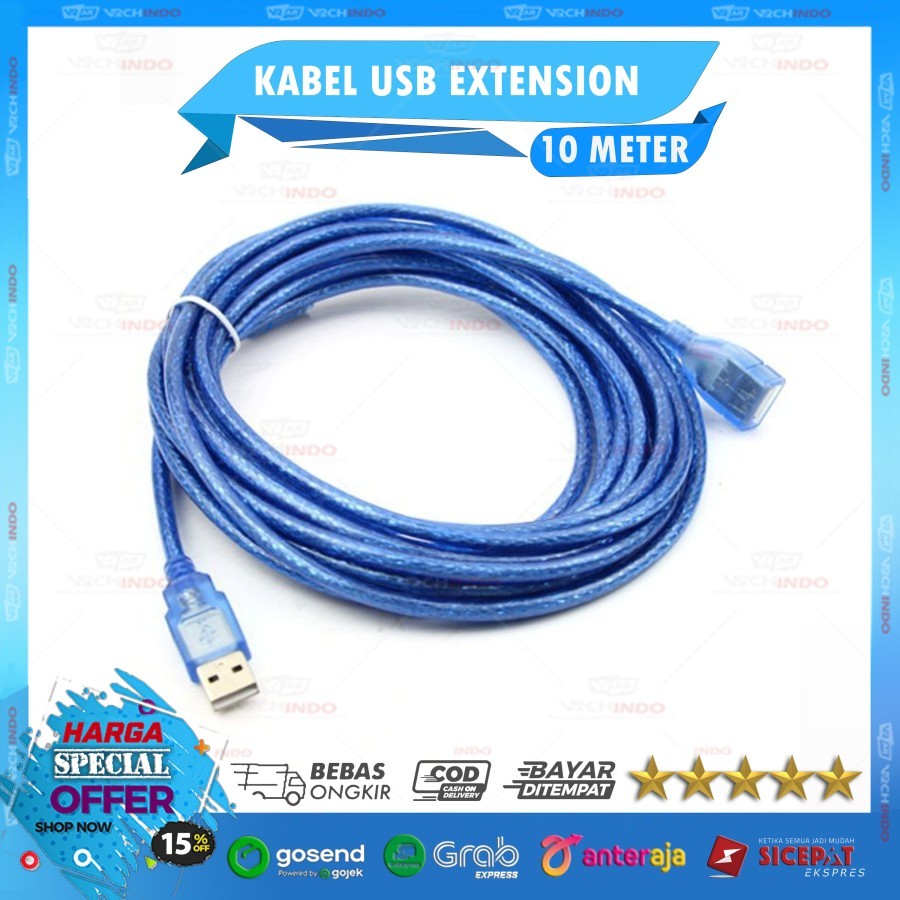 Kabel USB Extender / Extention / Sambungan USB 10 Meter 