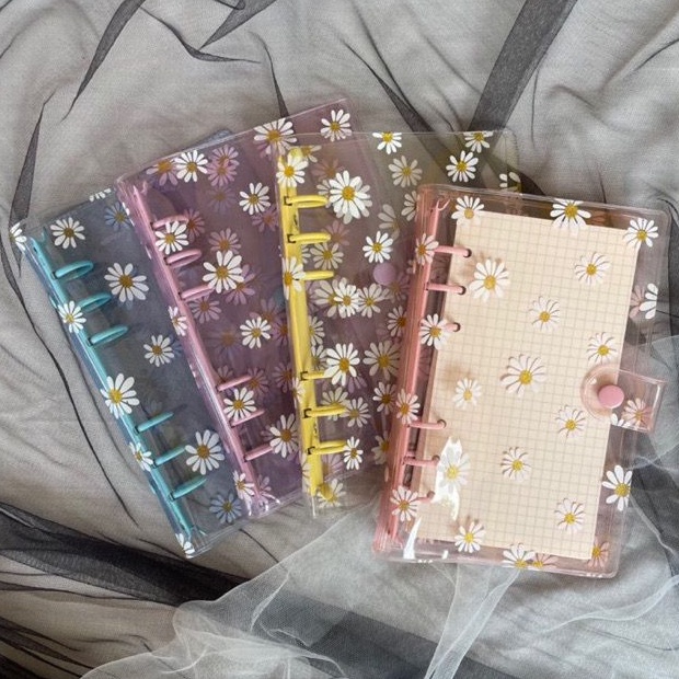 

KODE W3J Binder A5 Binder A6 Transparan 6 Ring Binder A5 Bening Journal Notebook