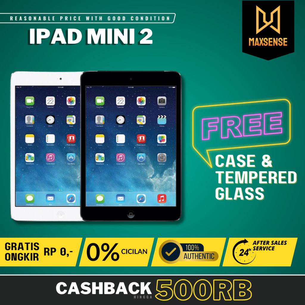 iPad Mini 2 Wifi Only & Cellular 128GB 64GB 32GB 16GB Second