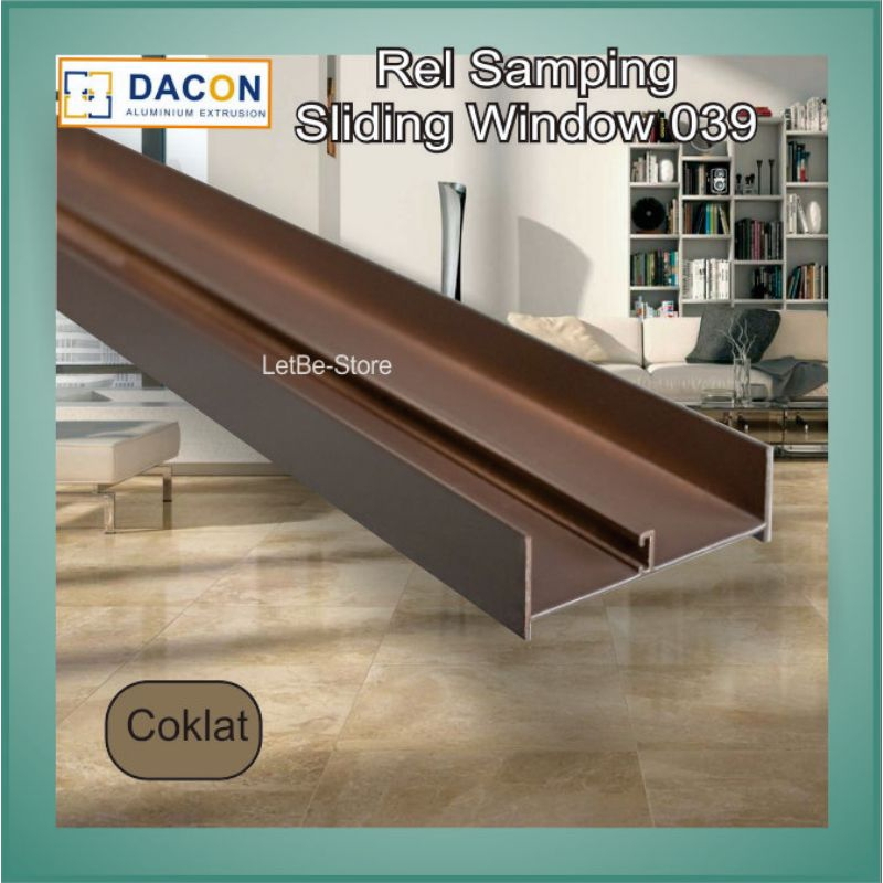 039 Aluminium Tatapan Samping Rel Samping Bahan Jendela Geser