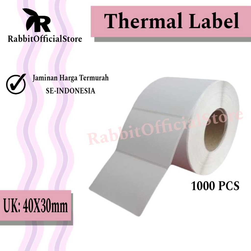 

Label Thermal 40x30 / 40 mm x 30 mm ,1 LINE) label cup minuman Kertas Sticker Receipt Printer Barcode Xpinter